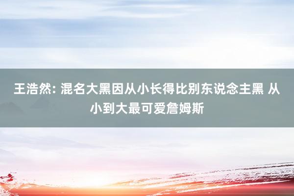 王浩然: 混名大黑因从小长得比别东说念主黑 从小到大最可爱詹姆斯