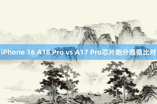 iPhone 16 A18 Pro vs A17 Pro芯片跑分遵循比对