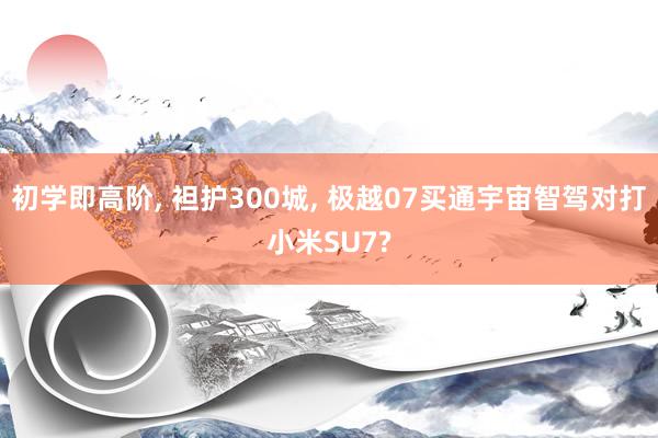 初学即高阶, 袒护300城, 极越07买通宇宙智驾对打小米SU7?