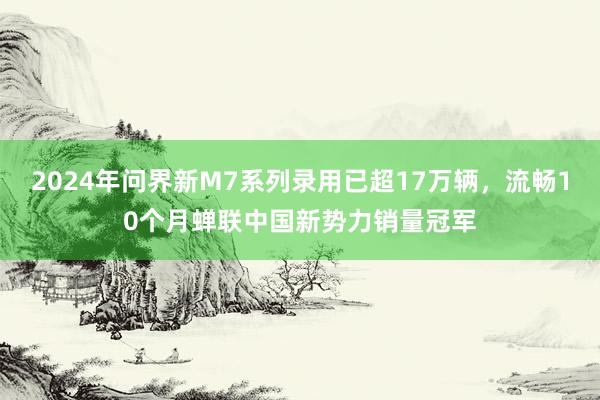 2024年问界新M7系列录用已超17万辆，流畅10个月蝉联中国新势力销量冠军